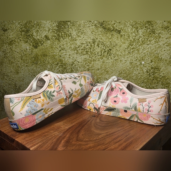 NWOT Keds x Rifle Paper Co. Kickstart Garden Party Pastel Floral Sneakers - Picture 7 of 14